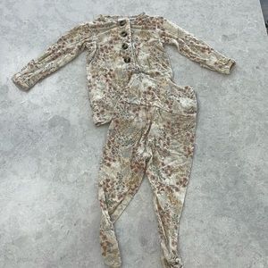 Lou Lou and Company top & bottom set. Pastel floral. Great condition! Newborn.